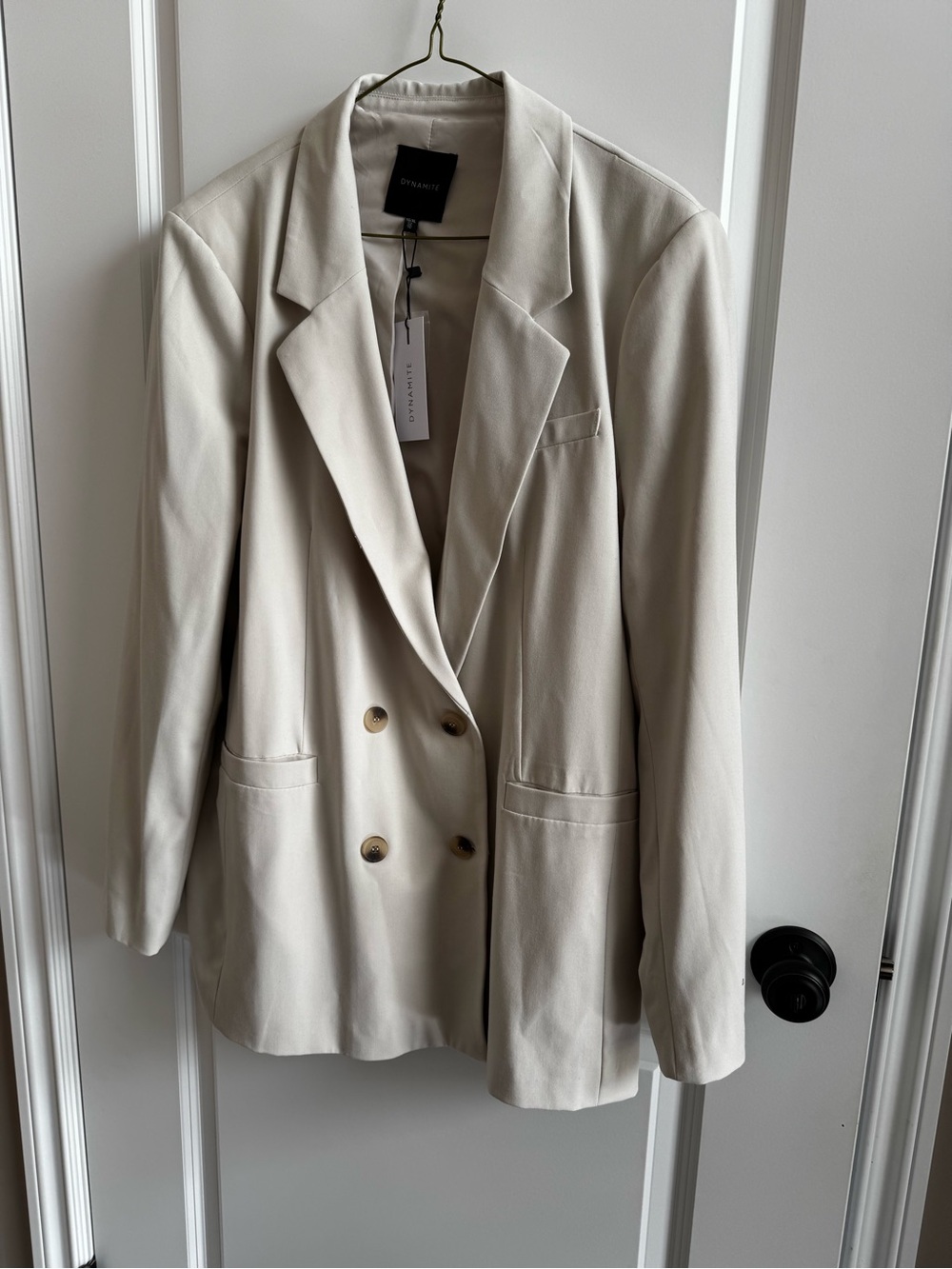 NWT Dynamite Vestin Double breasted Blazer. Rainy Day.